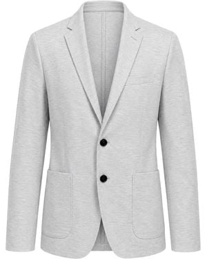 Fradi Single-Breasted Jersey Blazer - White
