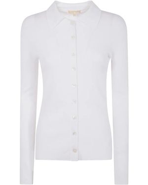 MICHAEL Michael Kors Fijngeribbeld Vest - Wit