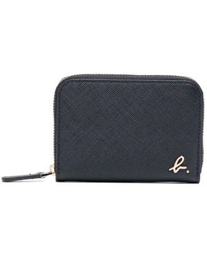 agnès b. Logo-Detail Leather Purse - Blue