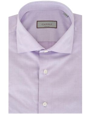Canali Buttoned Cotton Shirt - Purple