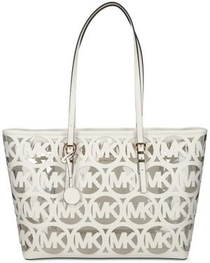 MICHAEL Michael Kors Logo-Cutout Tote Bag - White