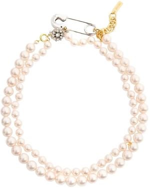 Moschino Double-Strand Pearl Necklace - Natural