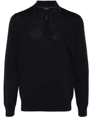 Brioni ジップ ポロシャツ - ブルー