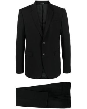 Eraldo Notched-Lapel Single-Breasted Wool Suit - Black