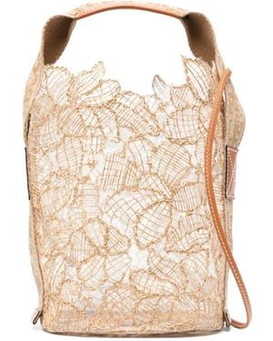 Ermanno Scervino Sac Seau En Raphia Tissé - Neutre