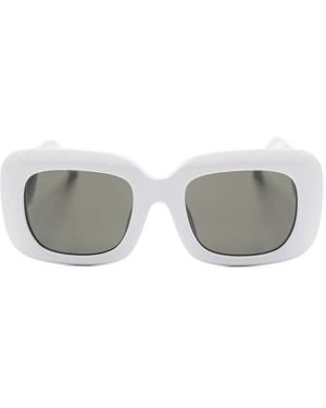 Linda Farrow Lunettes De Soleil À Monture Rectangulaire - Gris