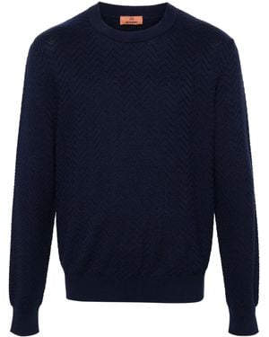 Missoni Maglione Con Motivo A Zig Zag - Blu