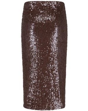 P.A.R.O.S.H. Sequin Skirt - Brown