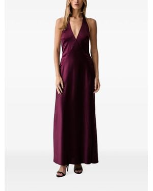 Bardot Vestido Con Cuello Halter - Rojo