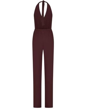 Fisico Mono largo con cuello halter - Morado