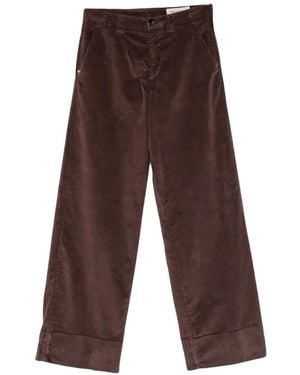 White Sand Cordhose Mit Weitem Bein - Braun
