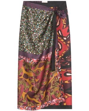 Dries Van Noten Long Wrap Scarf-Skirt - Brown