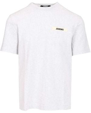 Jacquemus Camiseta Con Parche Del Logo - Blanco