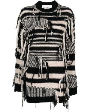 Rodebjer Maglione A Righe - Nero
