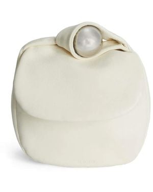 Jil Sander Sphere Clutch Bag - White