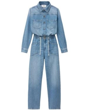 Ba&sh Myrella Button Pocket Jumpsuit - Blue