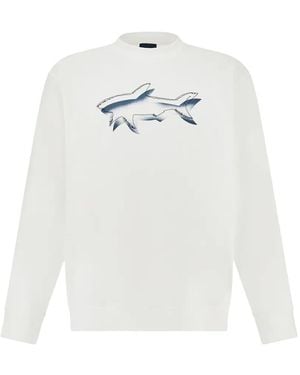Paul & Shark Shark-Print Sweatshirt - White