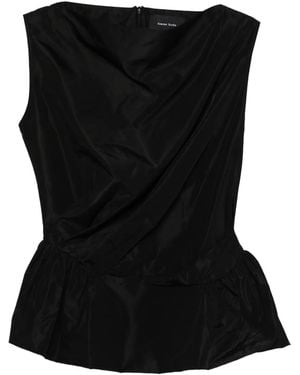 Simone Rocha ドレープ ペプラム トップ - ブラック