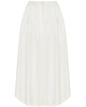 Adam Lippes Athena Pleated Palazzo Trousers - White