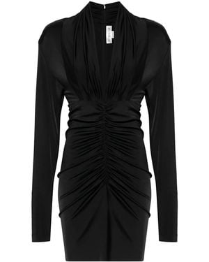 Victoria Beckham Ruched Mini Dress - Black