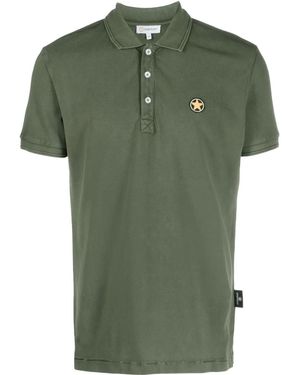 Star Point Logo-Patch Polo Shirt - Green