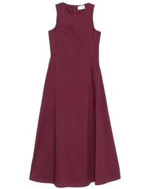 ViCOLO Sleeveless Side-Slit Midi Dress - Purple