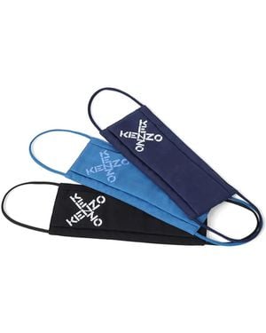 KENZO Mundschutzmasken Mit Logo (3Er-Set) - Blau