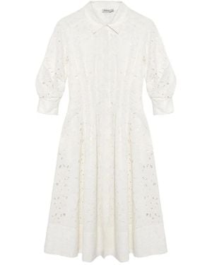 Jonathan Simkhai Hemdkleid mit Ösenstickerei - Weiß