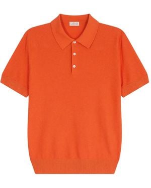 Fursac Button-Up Polo Shirt - Orange
