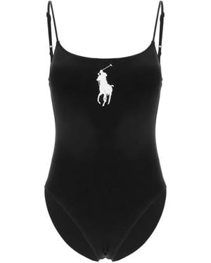 Polo Ralph Lauren Logo-Motif Swimsuit - Black