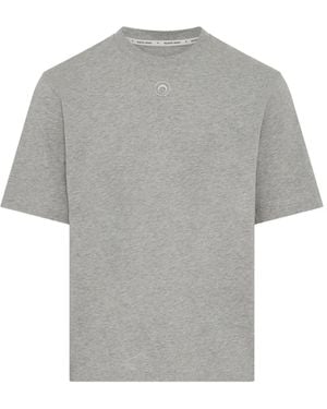 Marine Serre Moon-Logo Jersey T-Shirt - Grey