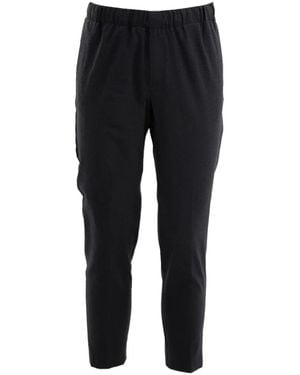 Cruna Burano Elastic-Waist Trousers - Black