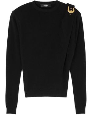 Versace Pull À Détail De Boucle - Noir