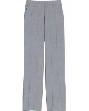 Off-White c/o Virgil Abloh Pressed-Crease Straight-Leg Pants - Gray