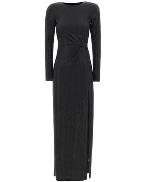 Twentyfourhaitch Zinae Rhinestone-Embellished Ruched Maxi Dress - Black