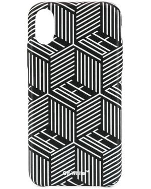 Off-White c/o Virgil Abloh Graphic Logo Printed Iphone X Case - Black