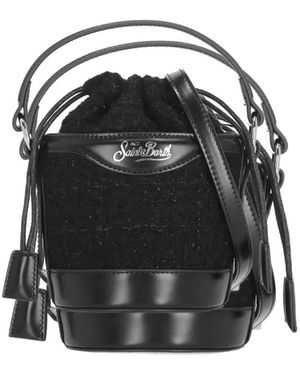 MC2 Saint Barth Mila Tweed Bucket Bag - Black