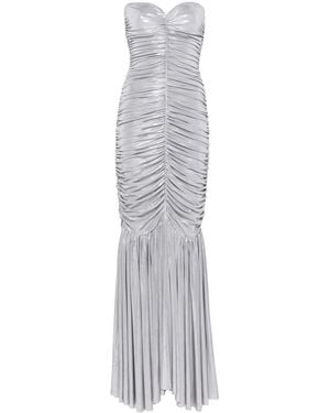 Norma Kamali Slinky Fishtail Gown - Gray