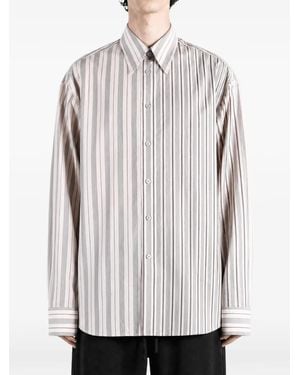 Lemaire Chemise À Rayures Verticales - White