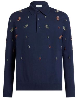 Etro ビジュー ミニポロシャツ - ブルー
