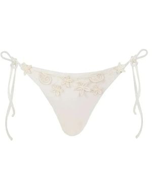 Agua Bendita Alegría Bikini Bottoms - White