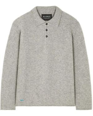 Alanui Cashmere Blend Polo Shirt - Grey