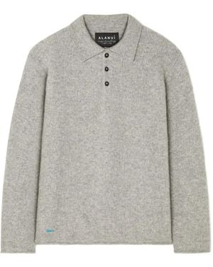 Alanui Cashmere Blend Polo Shirt - Grey