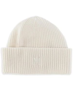 Max Mara Ribbed Beanie - White