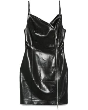 Nanushka Faux-Leather Mini Dress - Black