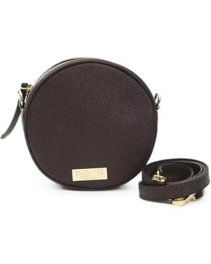 Pompei Donatella Sac À Bandoulière En Cuir À Design Circulaire - Brown