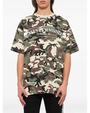 Mastermind Japan Camo-Print T-Shirt - Black