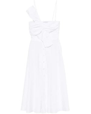 Viktor & Rolf Bow-Detail Drape Midi Dress - White