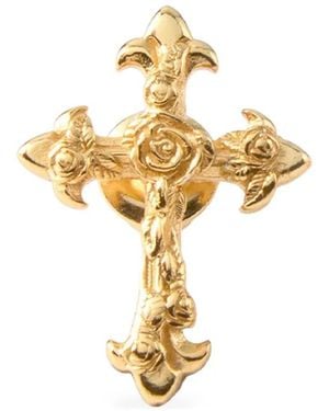 Emanuele Bicocchi Rose Cross Stud Earring - Metallic