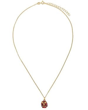 True Rocks Collar Con Colgante De Calavera - Blanco